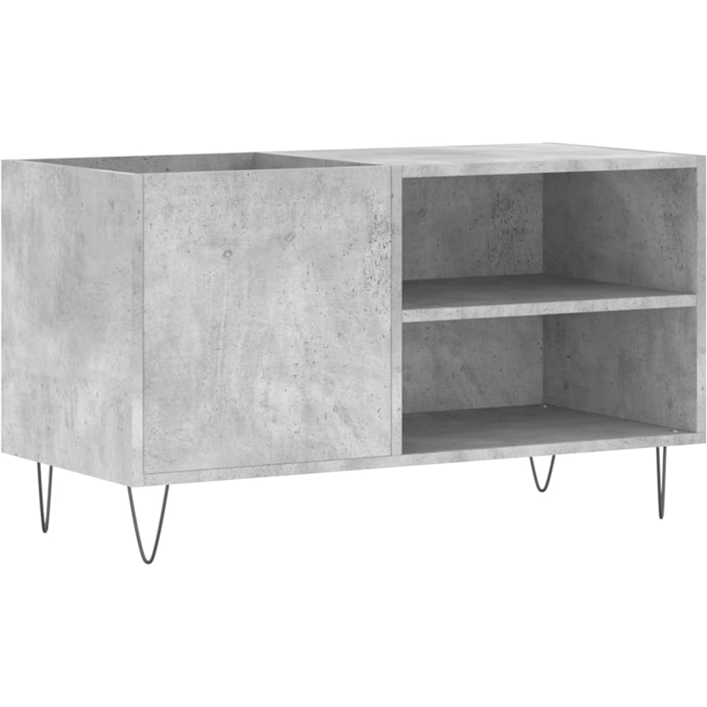 vidaXL 2 Shelf Concrete Grey Record Cabinet Image 2