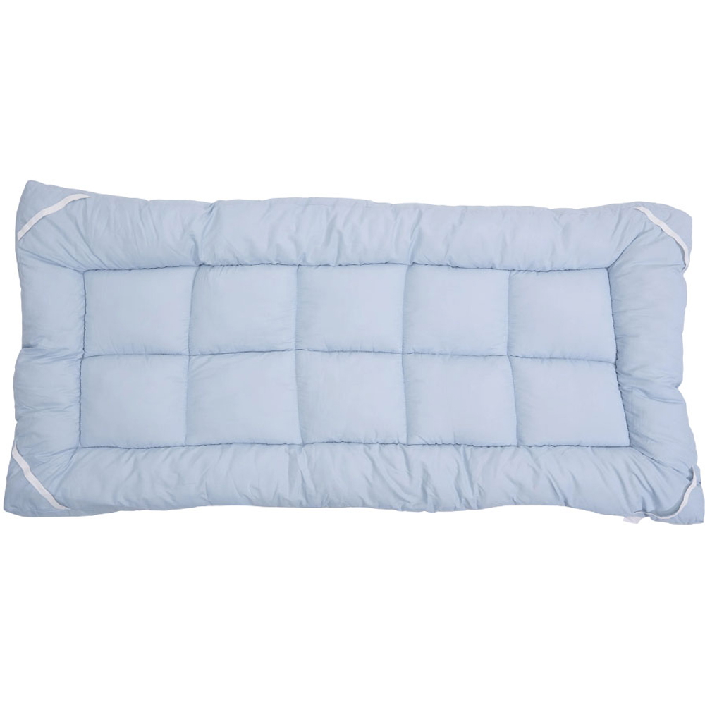Living and Home Double Grey and Blue Quilted Mattress Topper Image 4
