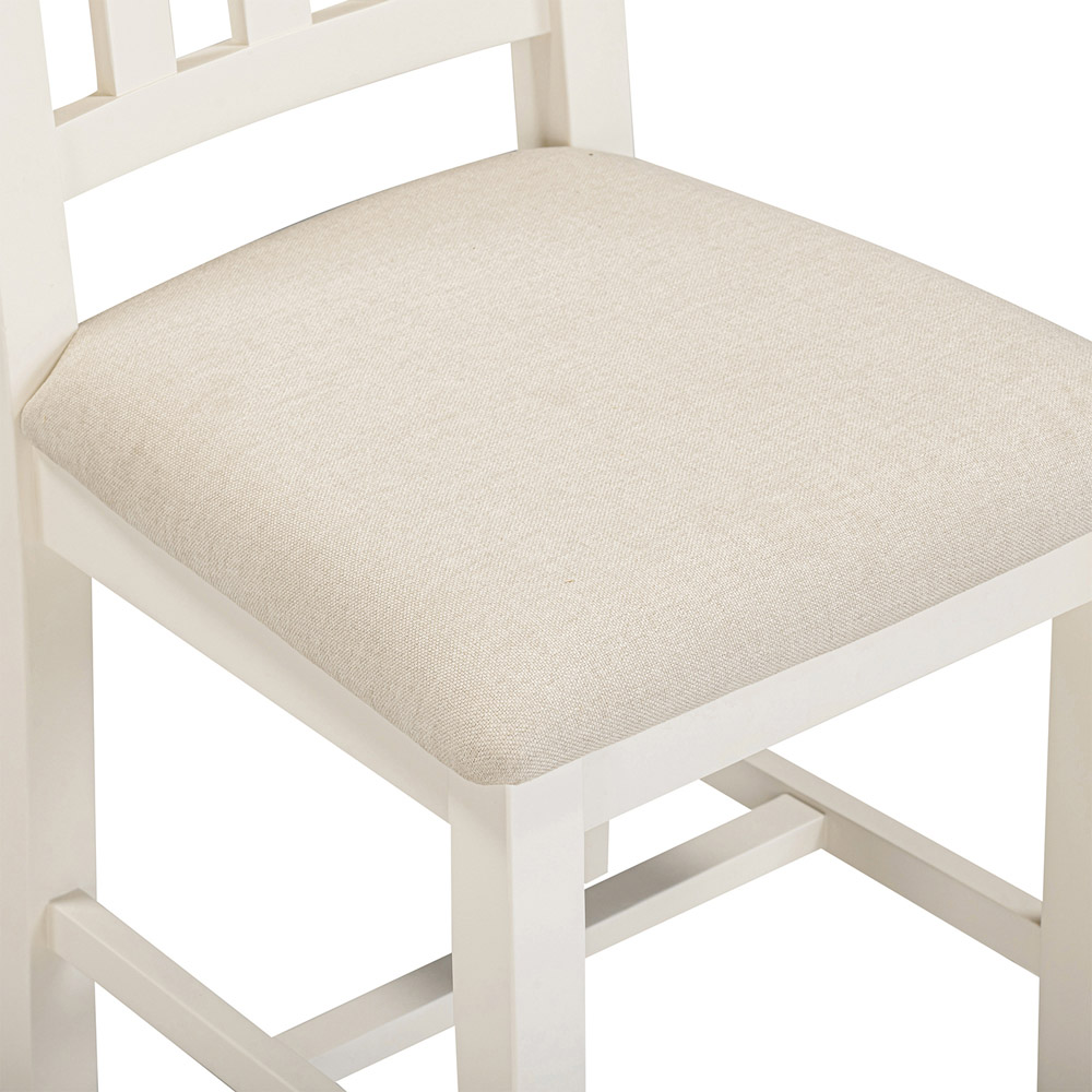 Seconique Windsor Sey of 2 Ivory and Oat Fabric Slatted Dining Chair Image 6