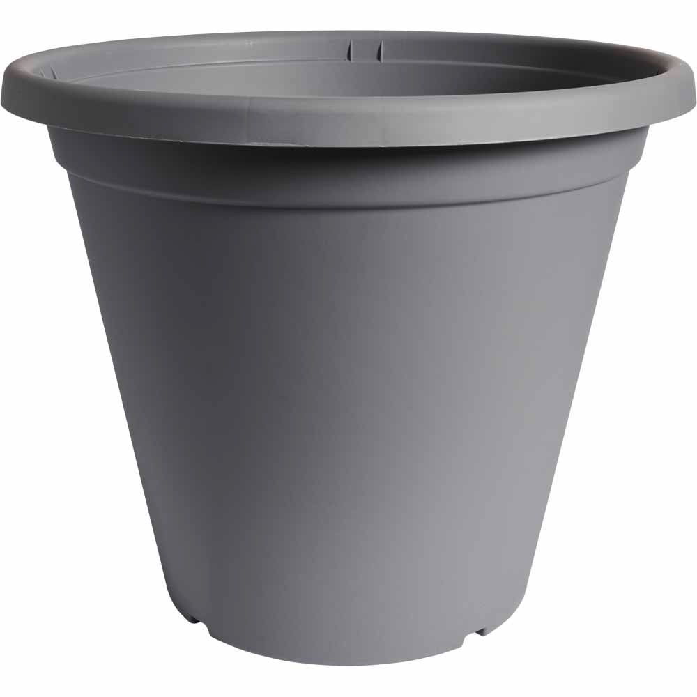 Clever Pots Grey Plastic Round Plant Pot 50cm Image 1