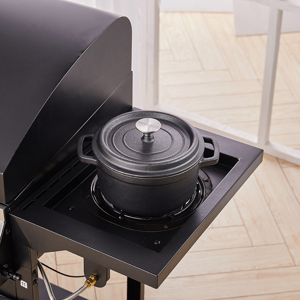 Living and Home Dia Mini Cast Iron Dutch Oven 20cm Image 2