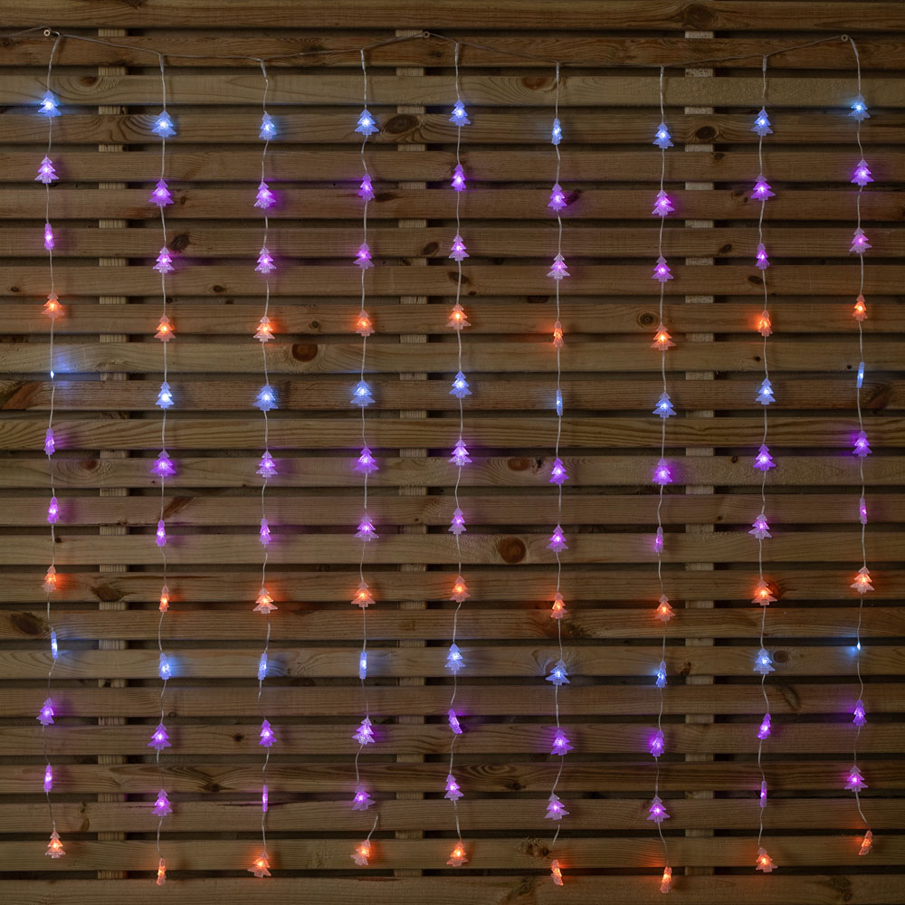 Samuel Alexander FlexiBrights 108 Rainbow LED Christmas Tree Curtain Lights 1.2 x 1.2m Image 1