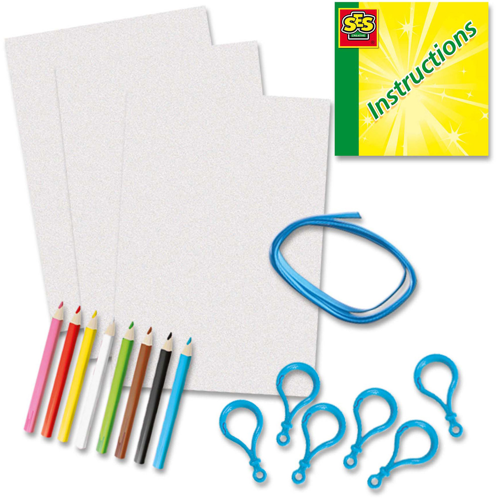 SES Creative Shrink Magic Film Dinosaur Keyrings Craft Set Image 2
