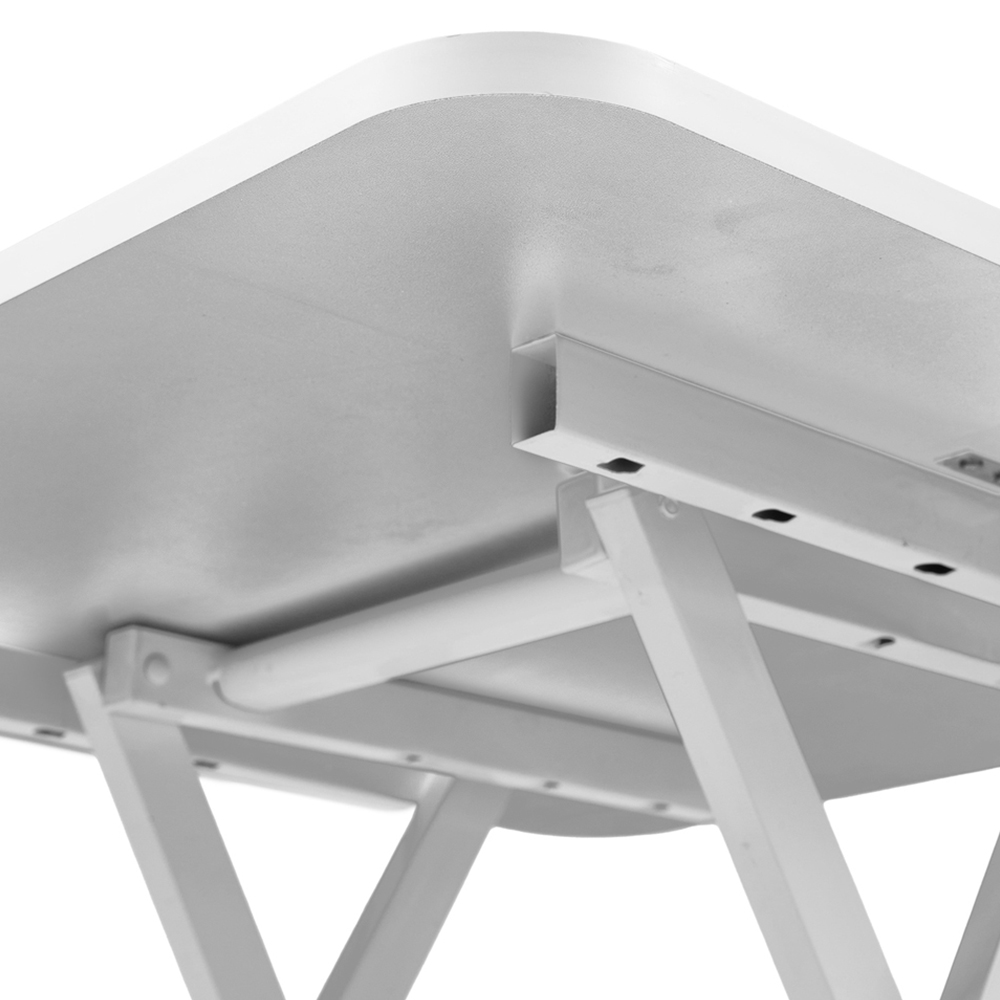 Living and Home 2 Seater White Foldable MDF Dining Table Image 5