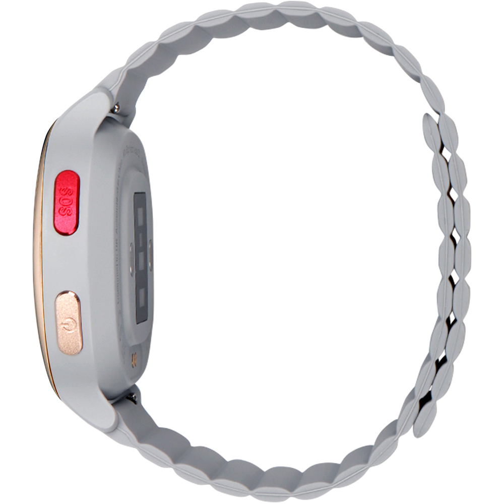 Audar E2-GR Grey and Rose Gold IoT Vital Sign Monitor Watch with Fall Detection and GPS SOS Alerts Image 2