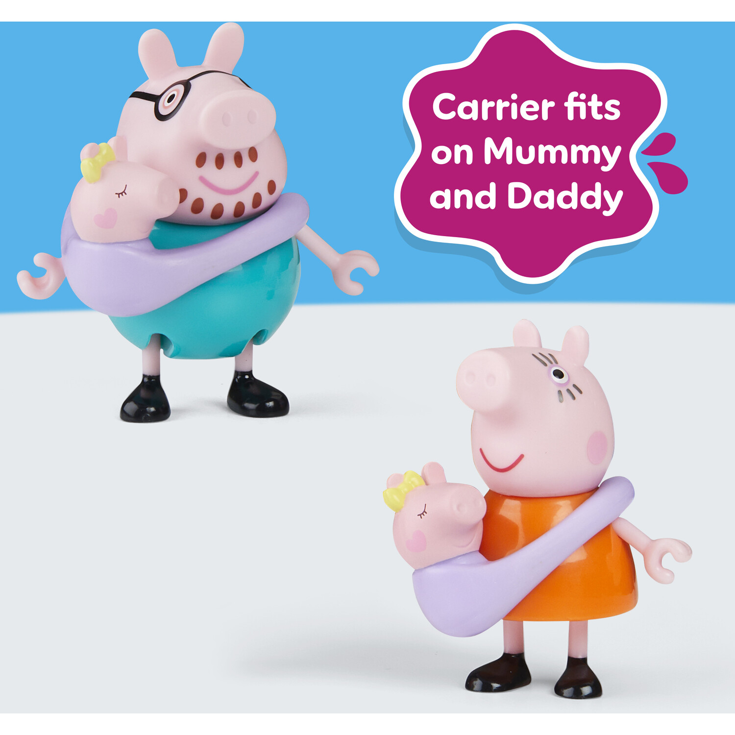 Peppa Pig Family of Five Toy Set Blue Image 6
