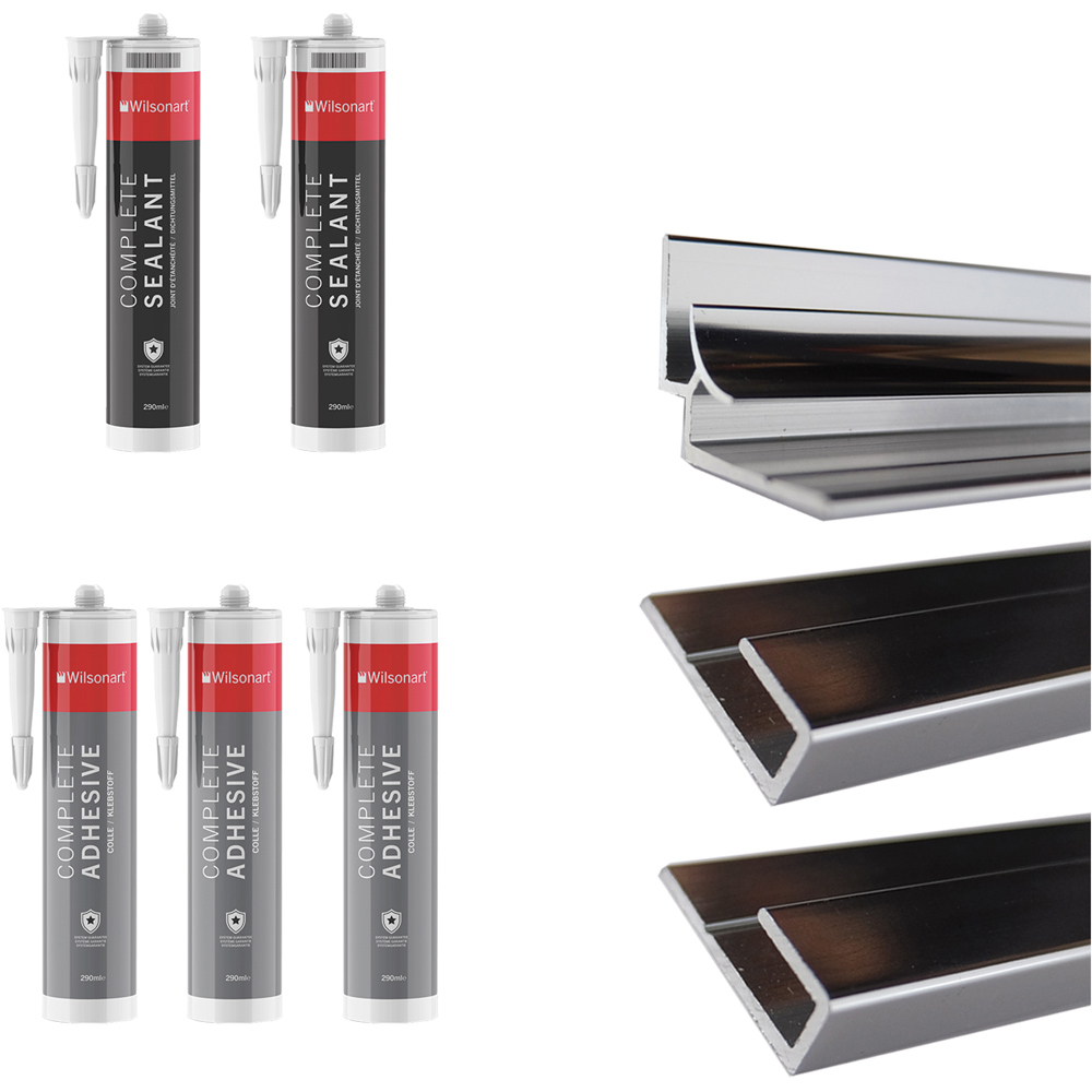 Wetwall Alloy 2 Sided Installation Kit Image 1