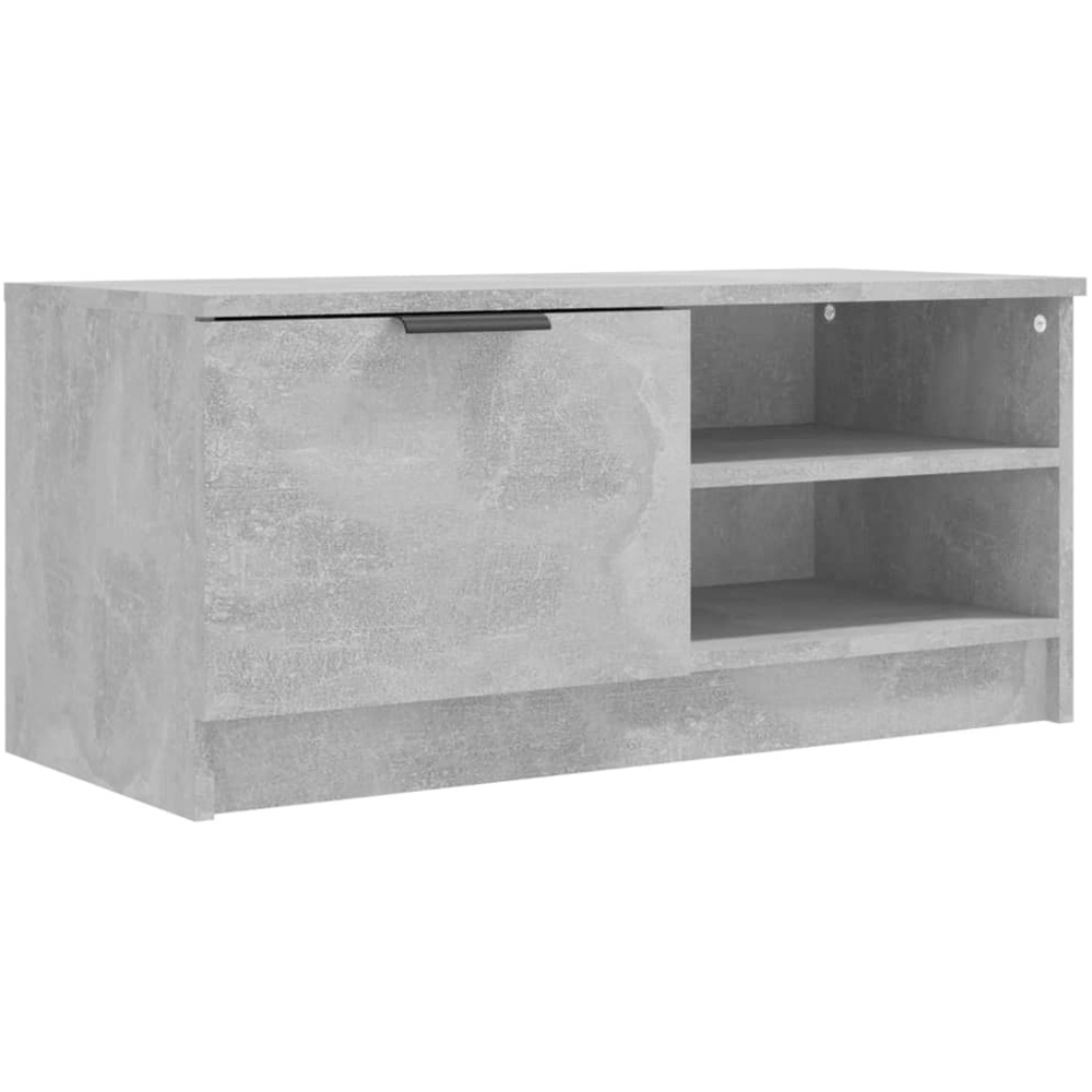 vidaXL 2 Door 4 Shelf Concrete Grey TV Cabinet Set of 2 Image 3