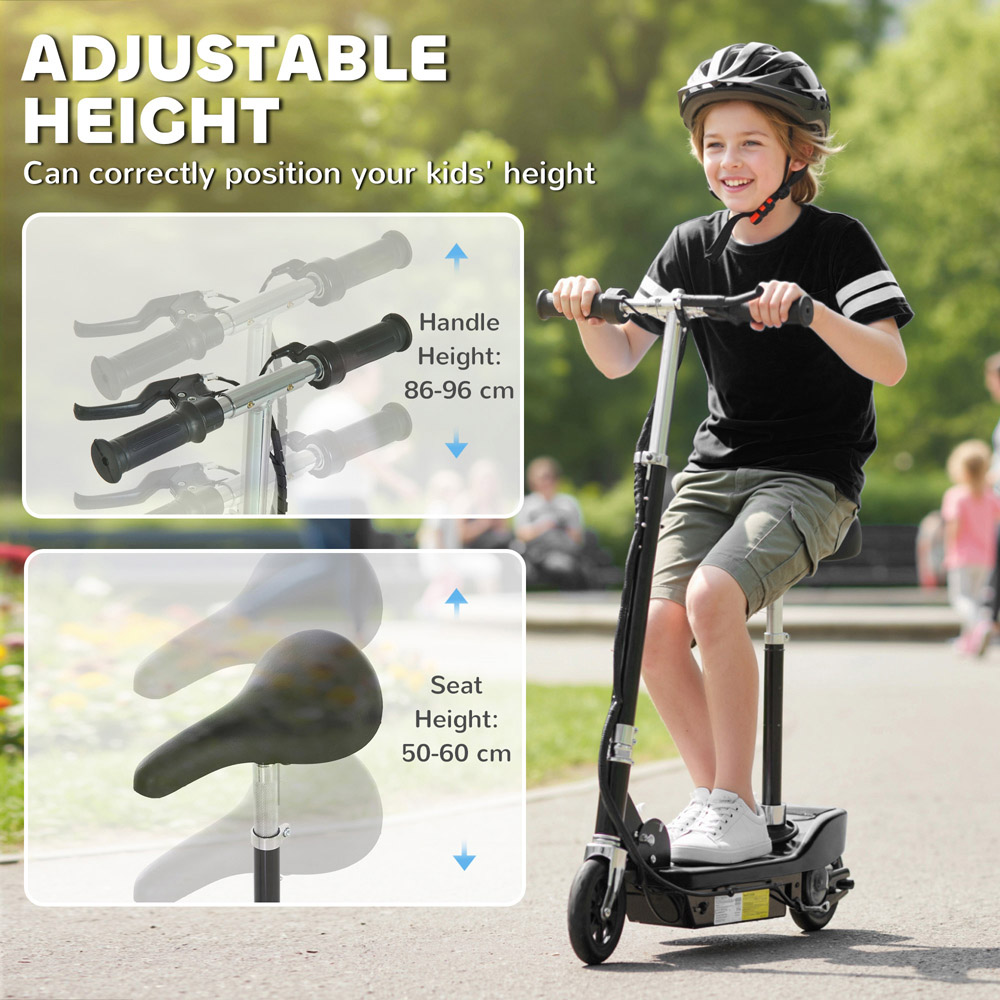 Tommy Toys Black Foldable Powered Kick Scooter 120W Image 8