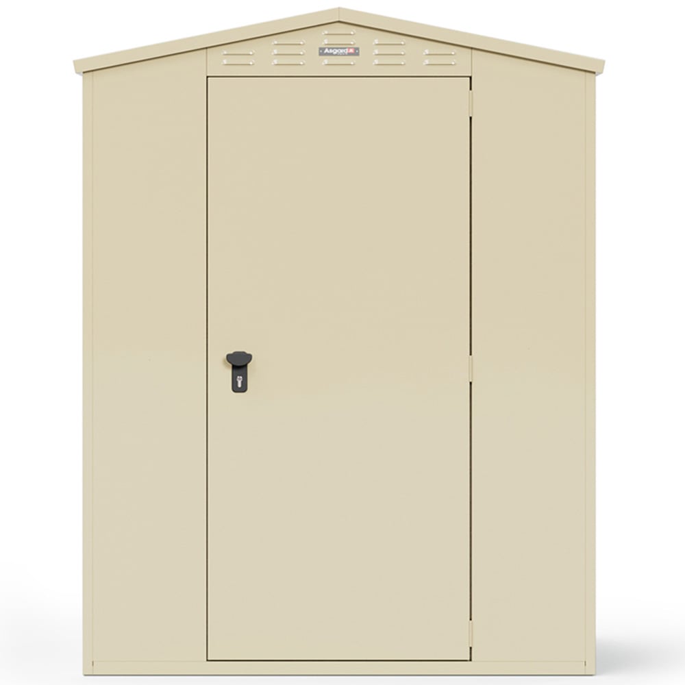 Asgard Flexistore 5 x 4ft Cream Apex Garden Shed Image 3