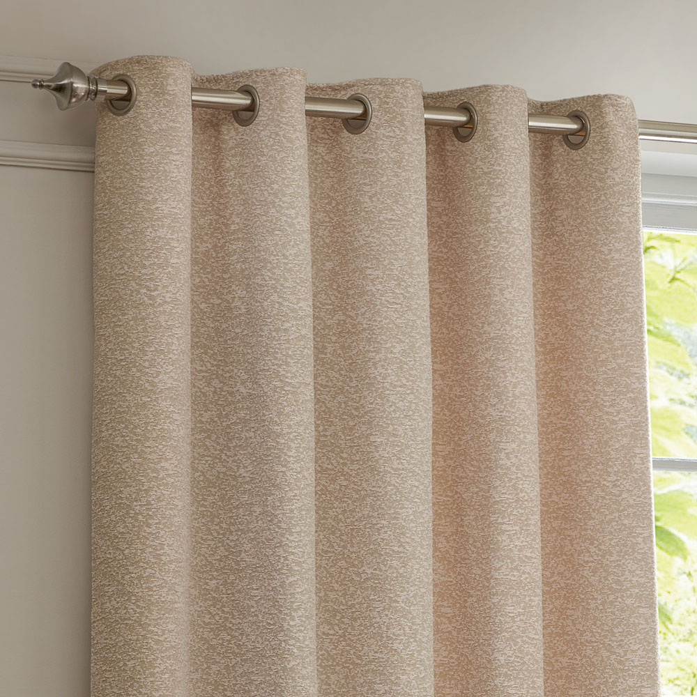 Paoletti Galaxy Blush Fully Lined Velvet Eyelet Curtains 168 x 229cm Image 2