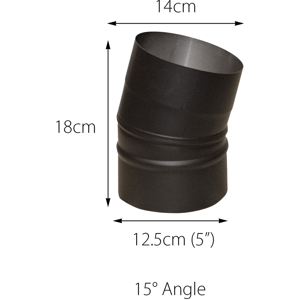 RoyalFire 5 Inch Elbow Bend Flue Pipe 15 Degree Image 5