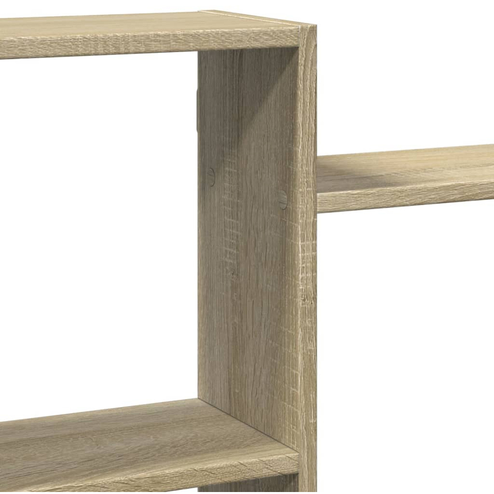 vidaXL 7 Shelf Sonoma Oak Floating Wall Shelf Image 6
