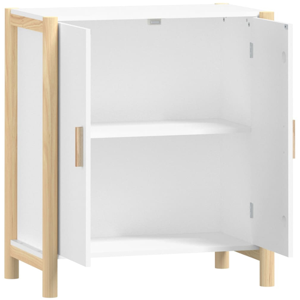 vidaXL 2 Door White Sideboard Image 6