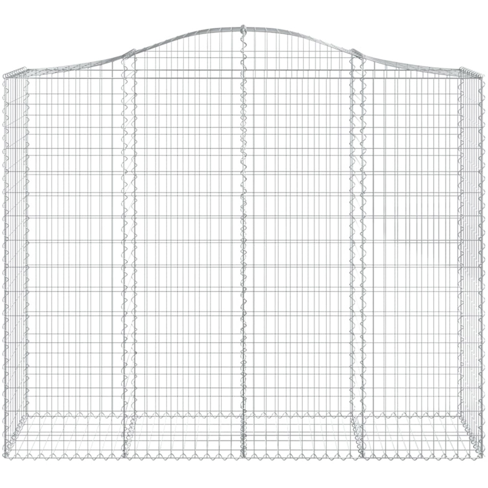 vidaXL Silver Galvanised Iron Gabion Basket 200 x 50 x 160/180cm 2 Pack Image 2