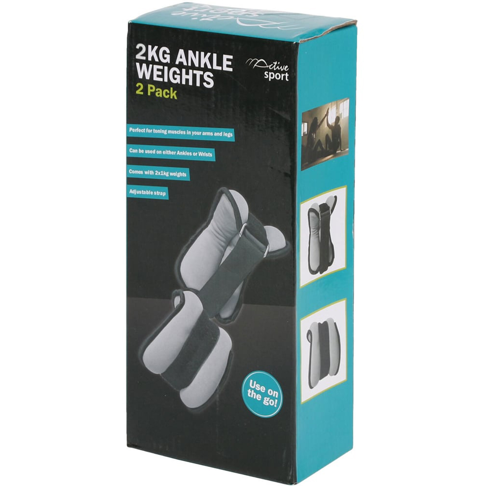 Active Sport White Ankle Weight 2kg 2 Pack Image 4