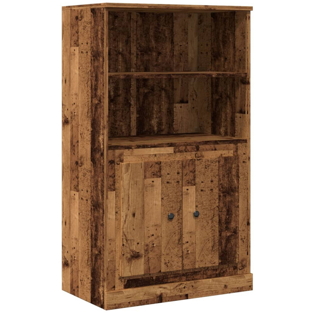 vidaXL 2 Door 2 Shelf Old Wood Highboard Image 2