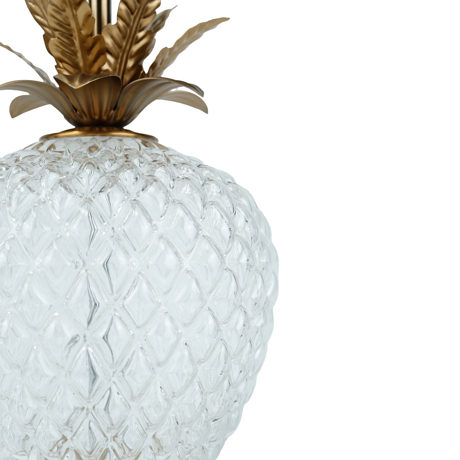 Pineapple Table Lamp3 - White and Gold Image 3