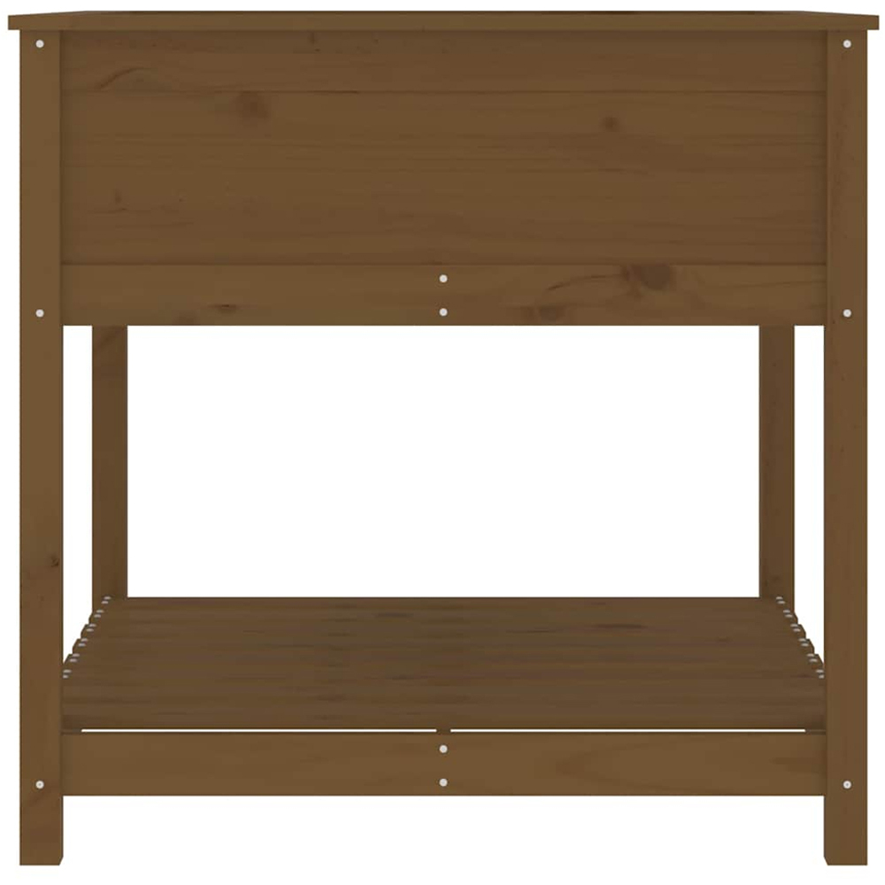 vidaXL Honey Brown Solid Pine Wood Garden Planter with Shelf 81 x 82.5 x 82.5cm Image 5