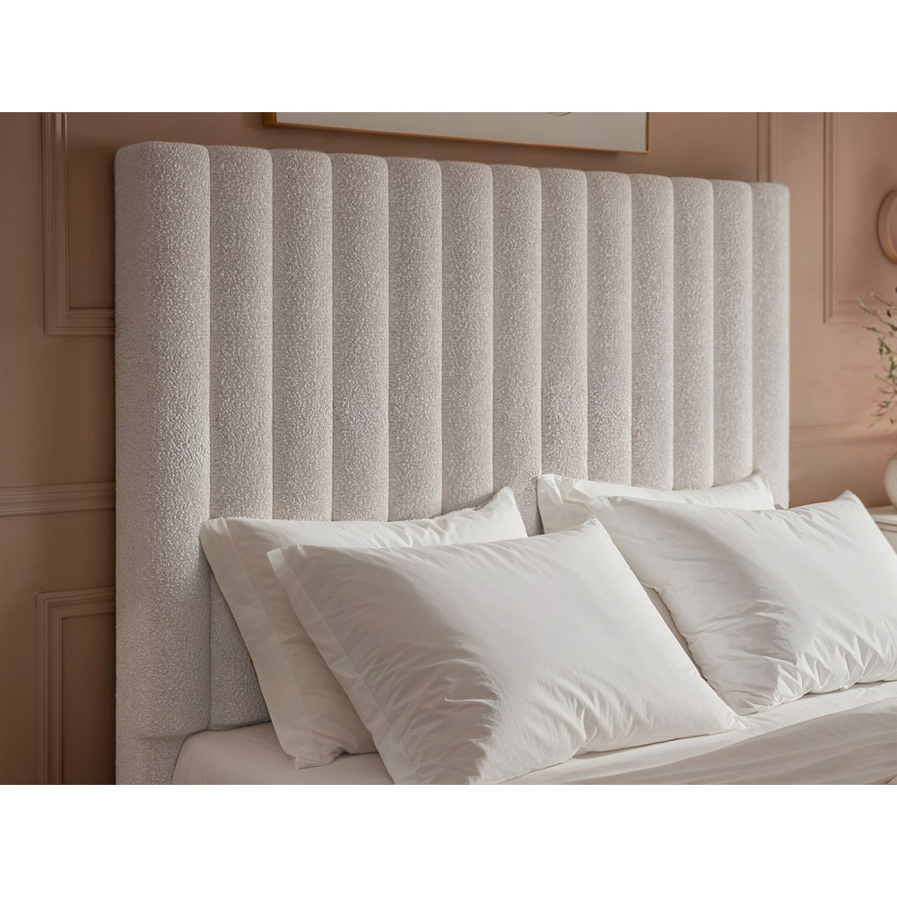 Flair Everley King Size Cream Boucle Ottoman Bed Image 4