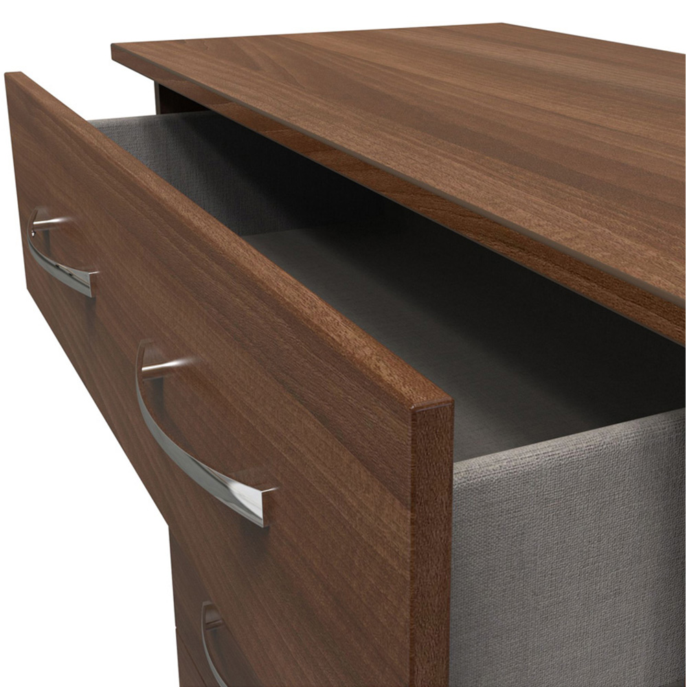 Crowndale Avon 4 Drawer Noche Walnut Chest of Drawers Image 6