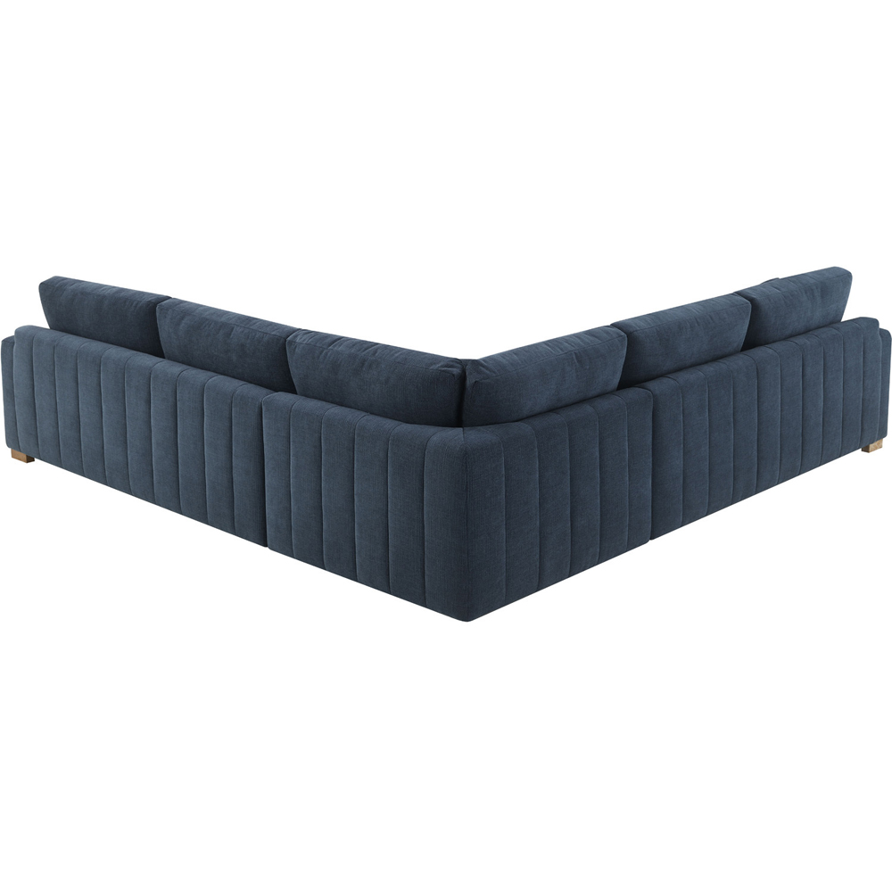 Arden Corner Sofa with Footstool Navy Image 5