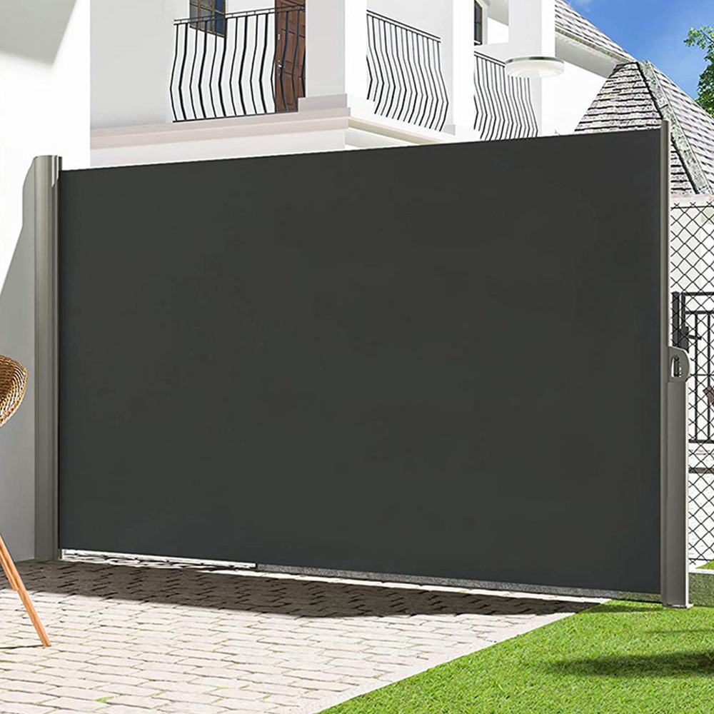 Living and Home Grey Retractable Side Awning 3 x 1.6m Image 1