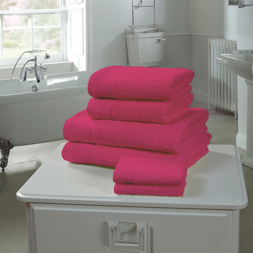 Rapport Home Chatsworth Super Soft 600gsm Combed Cotton Pink Hand Towel Image 2