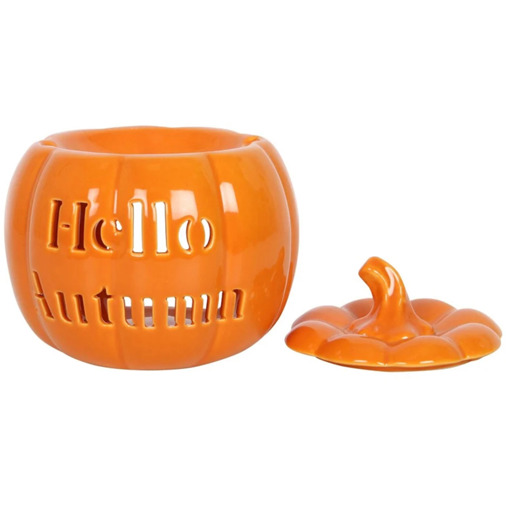 Marco Paul Hello Autumn Orange Pumpkin Ceramic Halloween Oil Burner and Wax Burner Image 2