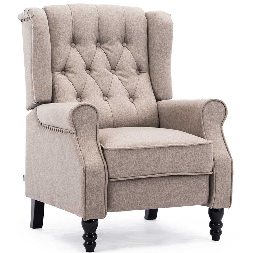 Furniture Online Althorpe Pumice Wing Back Leather Recliner Chair Image 2