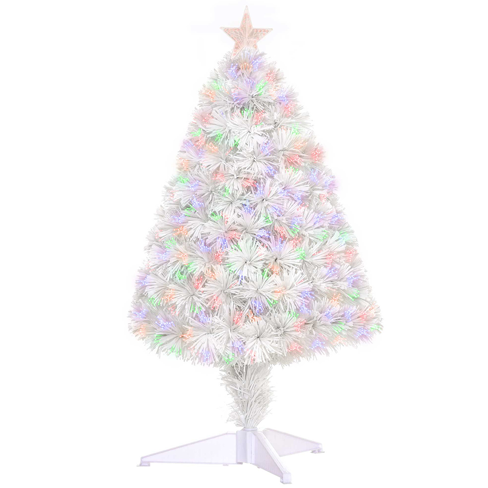 Everglow Fibre Optics White Artificial Christmas Tree 2.5ft Image 1