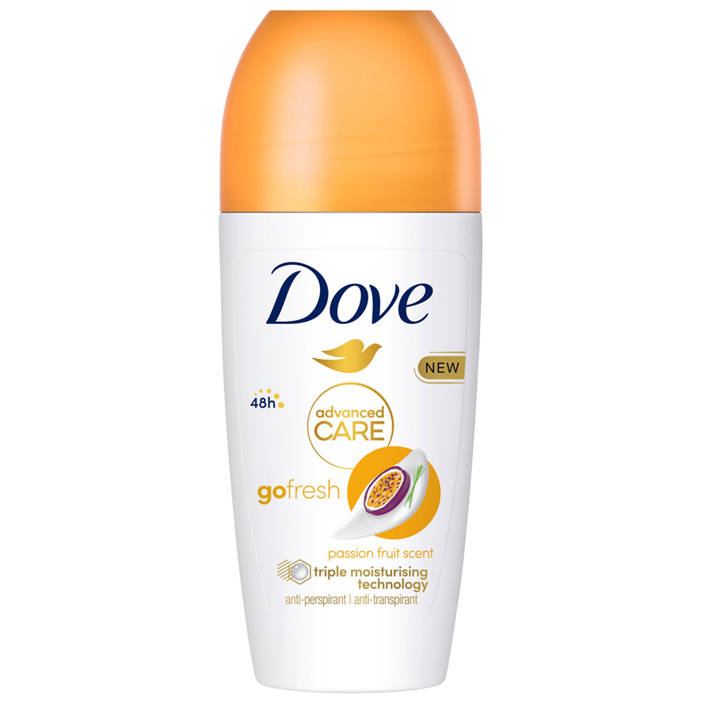 Dove Advanced Care Go Fresh Passion Fruit Scent Anti-Perspirant Deodorant Roll On 50ml Image 1