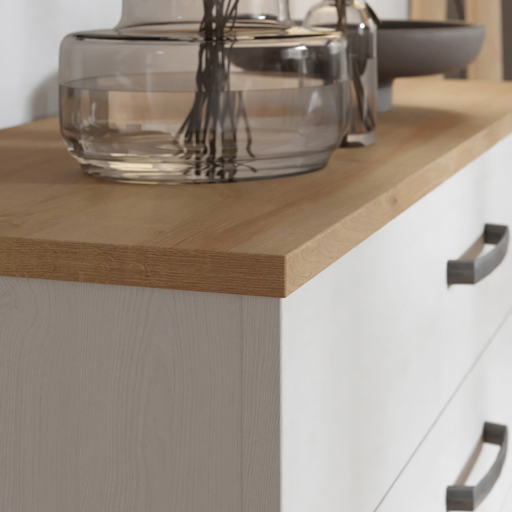 Florence Single Door 4 Drawer Riviera Oak and Navy Chest of Drawers Image 6