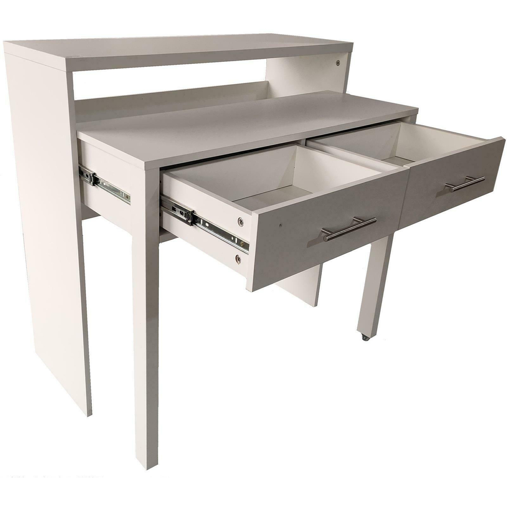 Eurotrade Regis 2 Drawer Computer Desk White Image 4