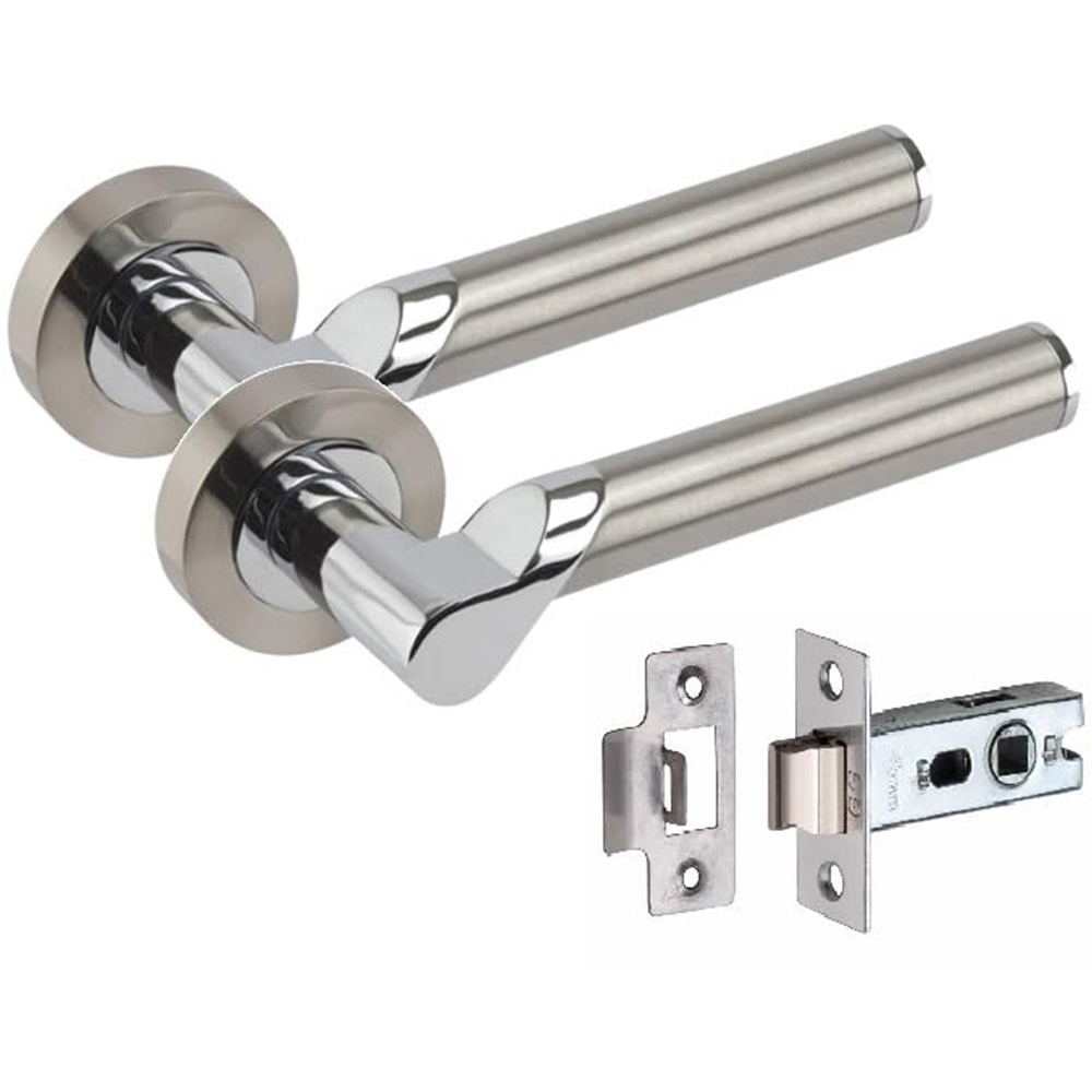 Golden Grace Satin Nickel Polished Chrome Titan Handle Pair 52mm 6 Pack Image 2