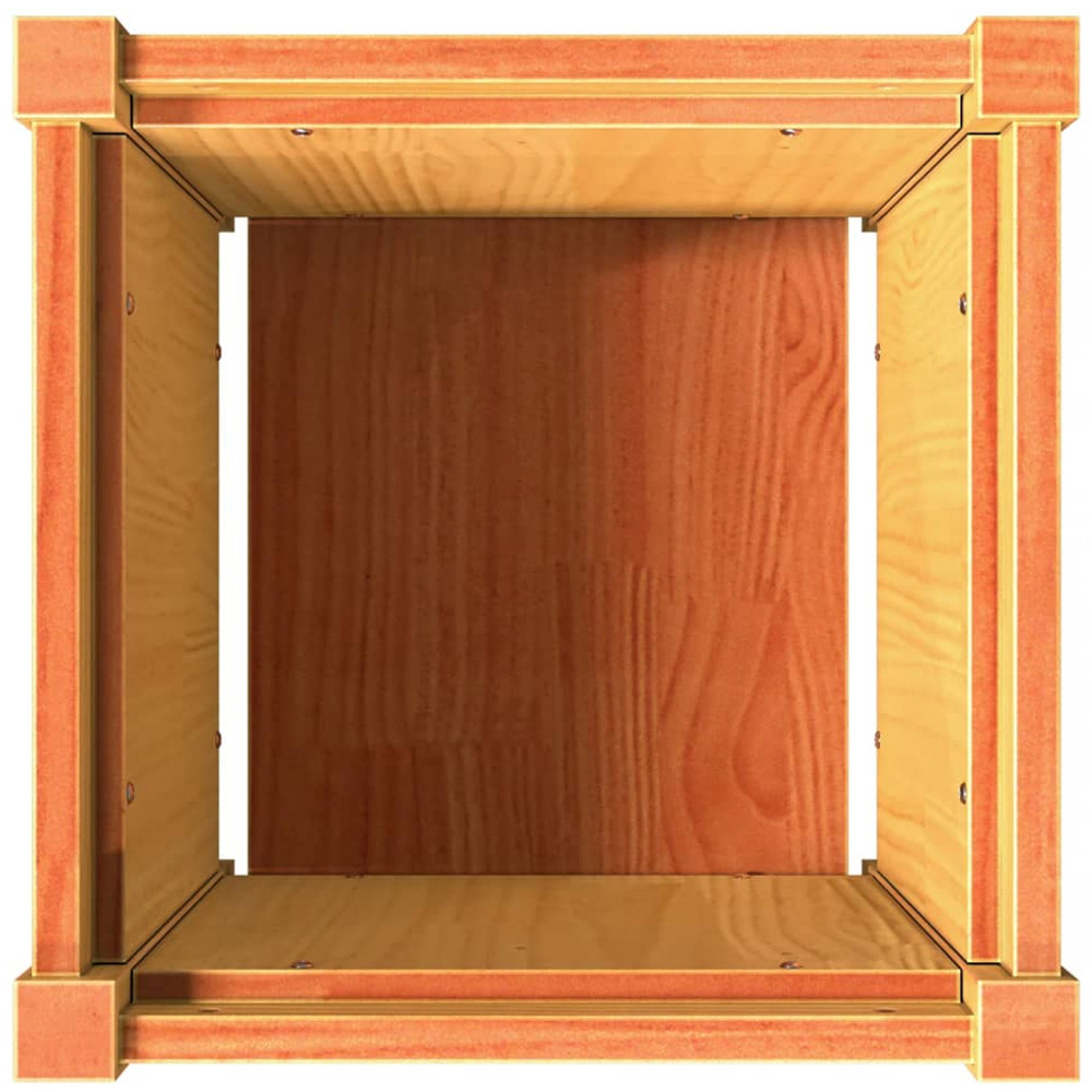 vidaXL Brown Solid Pine Wood Garden Planter 40 x 40 x 40cm Image 7
