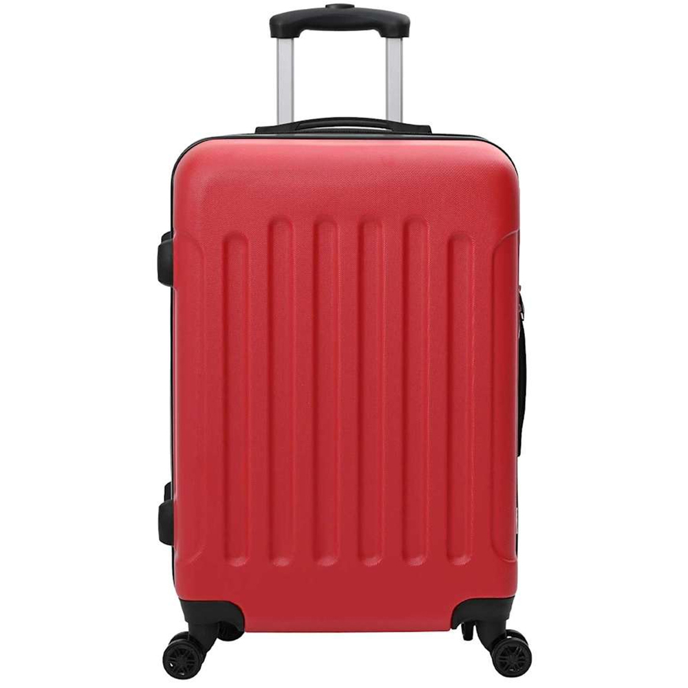 vidaXL Set of 3 Red ABS Suitcases with Wheels Image 3