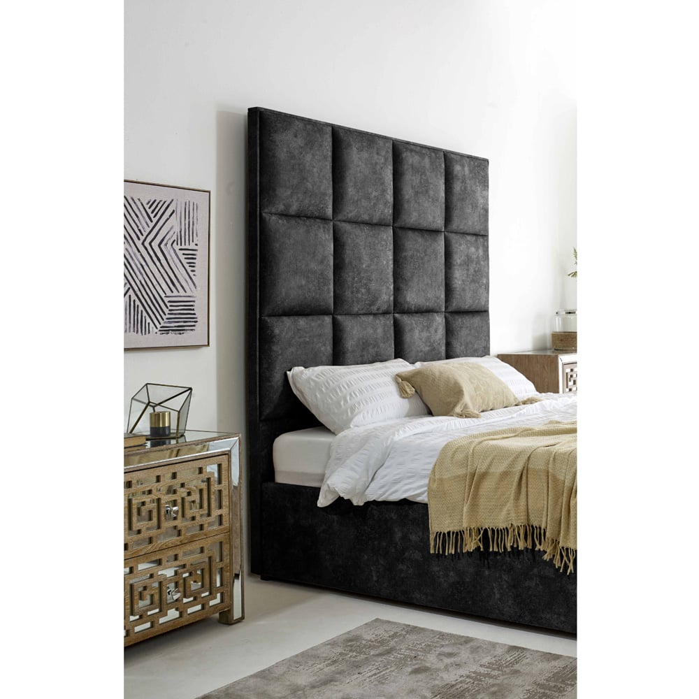 Eleganza Madelyn Single Granite Oakland Fabric Bed Frame Image 4