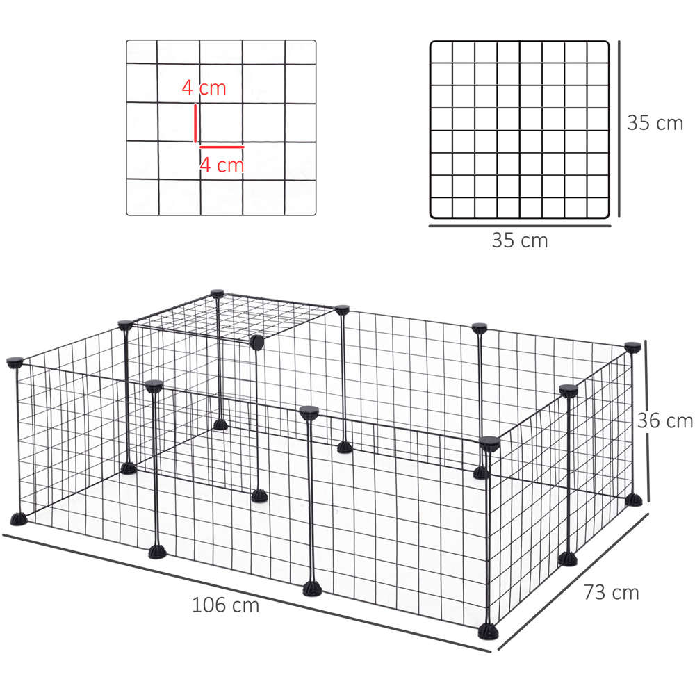 PawHut DIY Pet Playpen Metal Wire Fence 12 Panel Enclosure Image 7