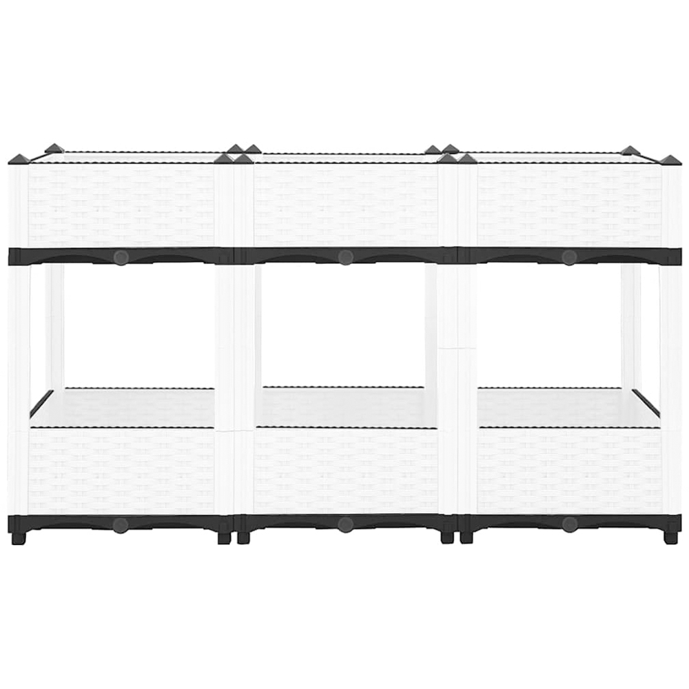vidaXL Single Shelf Grey Plastic Raised Garden Bed 71 x 120 x 40cm Image 3