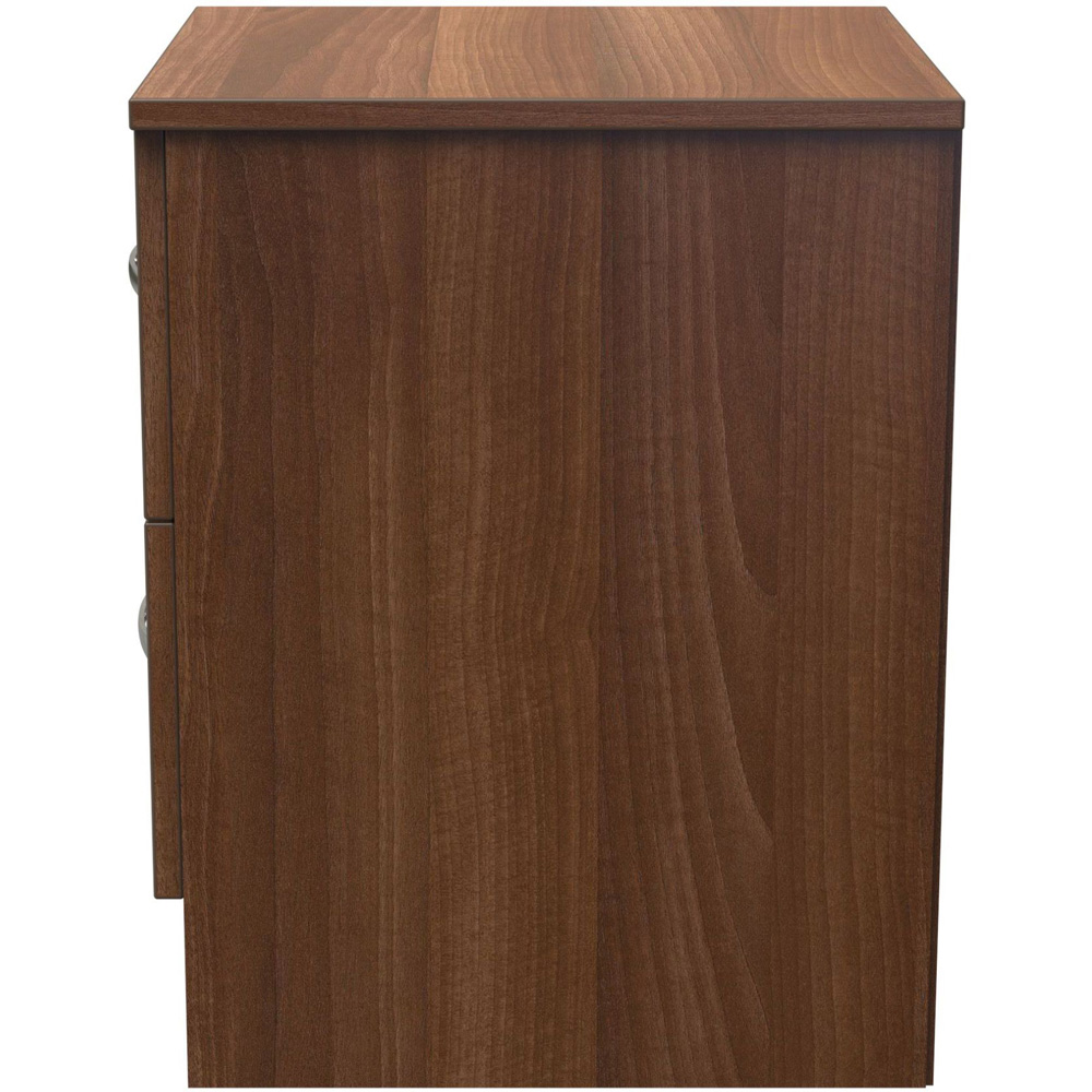 Crowndale Avon 2 Drawer Noche Walnut Bedside Cabinet Image 4