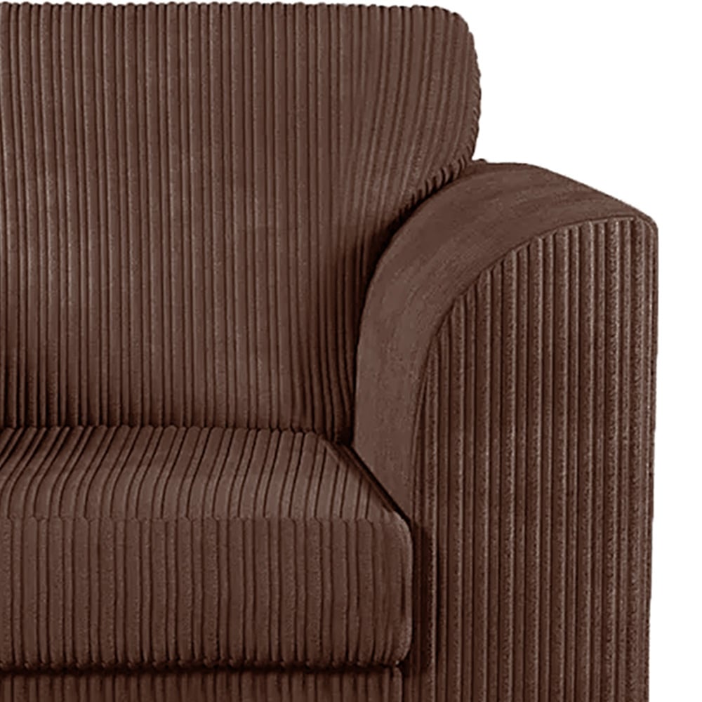 Luxor Single Seater Chocolate Jumbo Cord Armchair Image 4