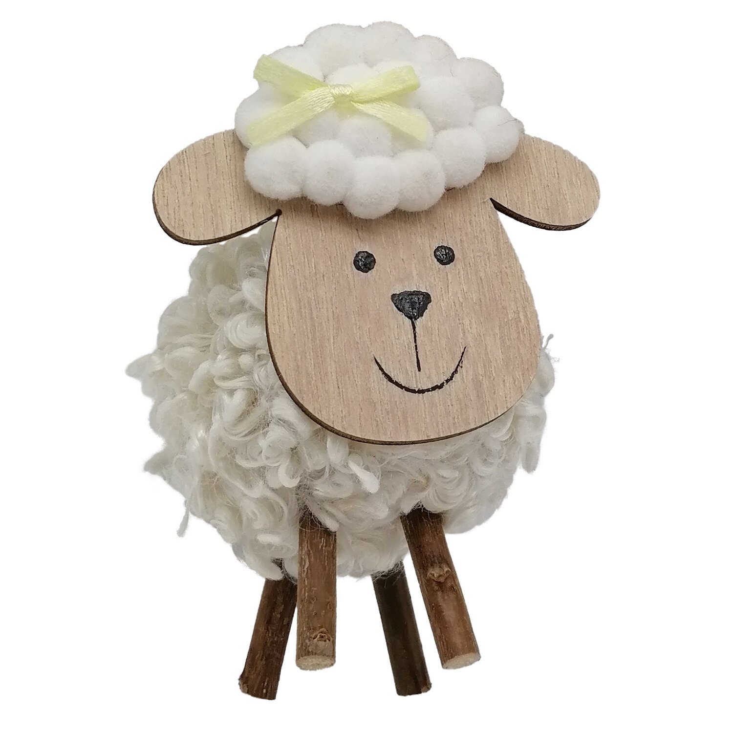 Hanging Fluffy Sheep - White and Brown Image 8