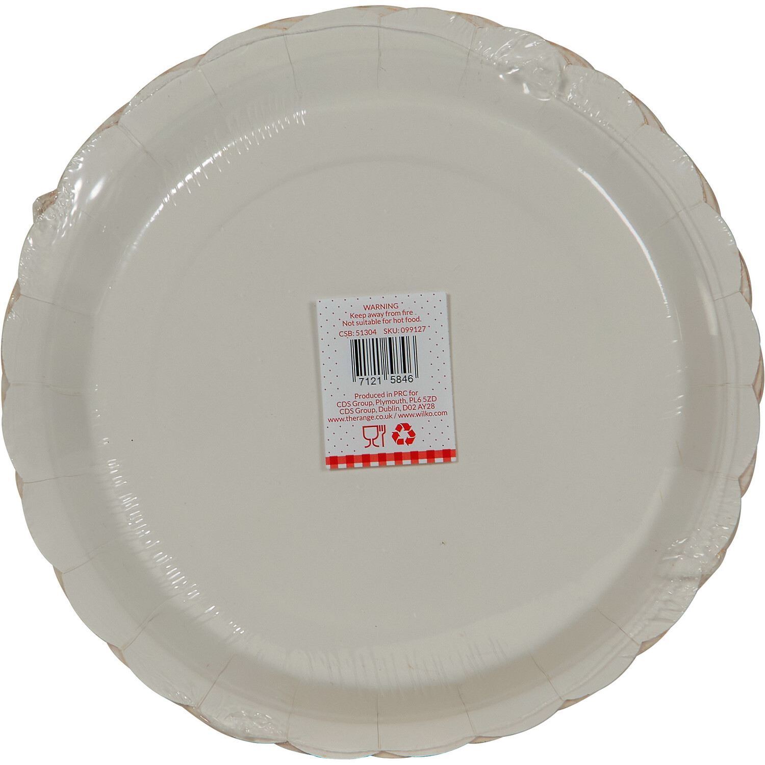 Pack of 8 Strawberry Plates - Red and White Image 2