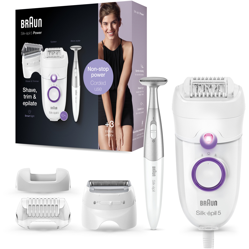 Braun 5-825 Silk-epil Power Epilator Black Image 3