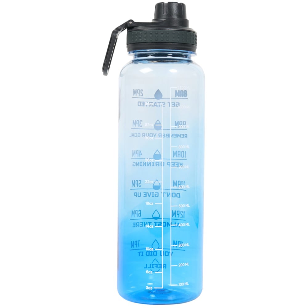 Blue Water Bottle with Screw Top 1L Blue Image 2