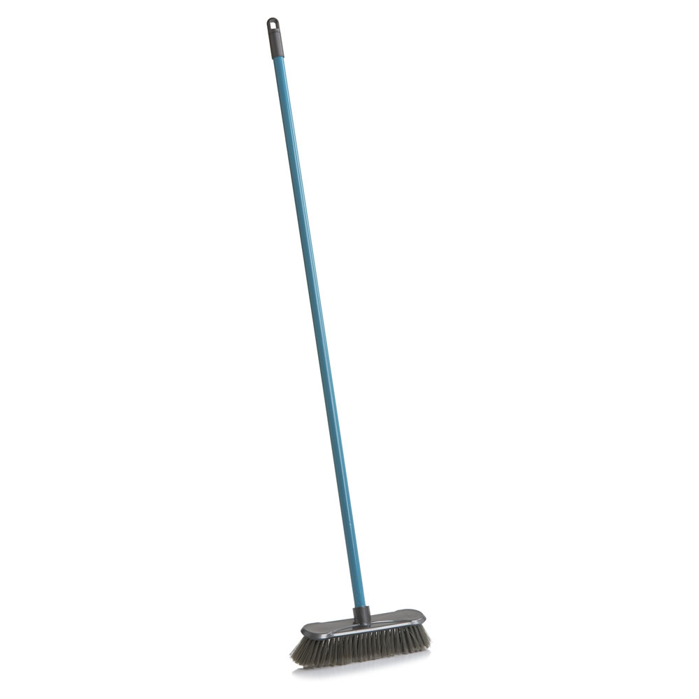 Wilko Teal Soft Indoor Broom with Handle Image 1