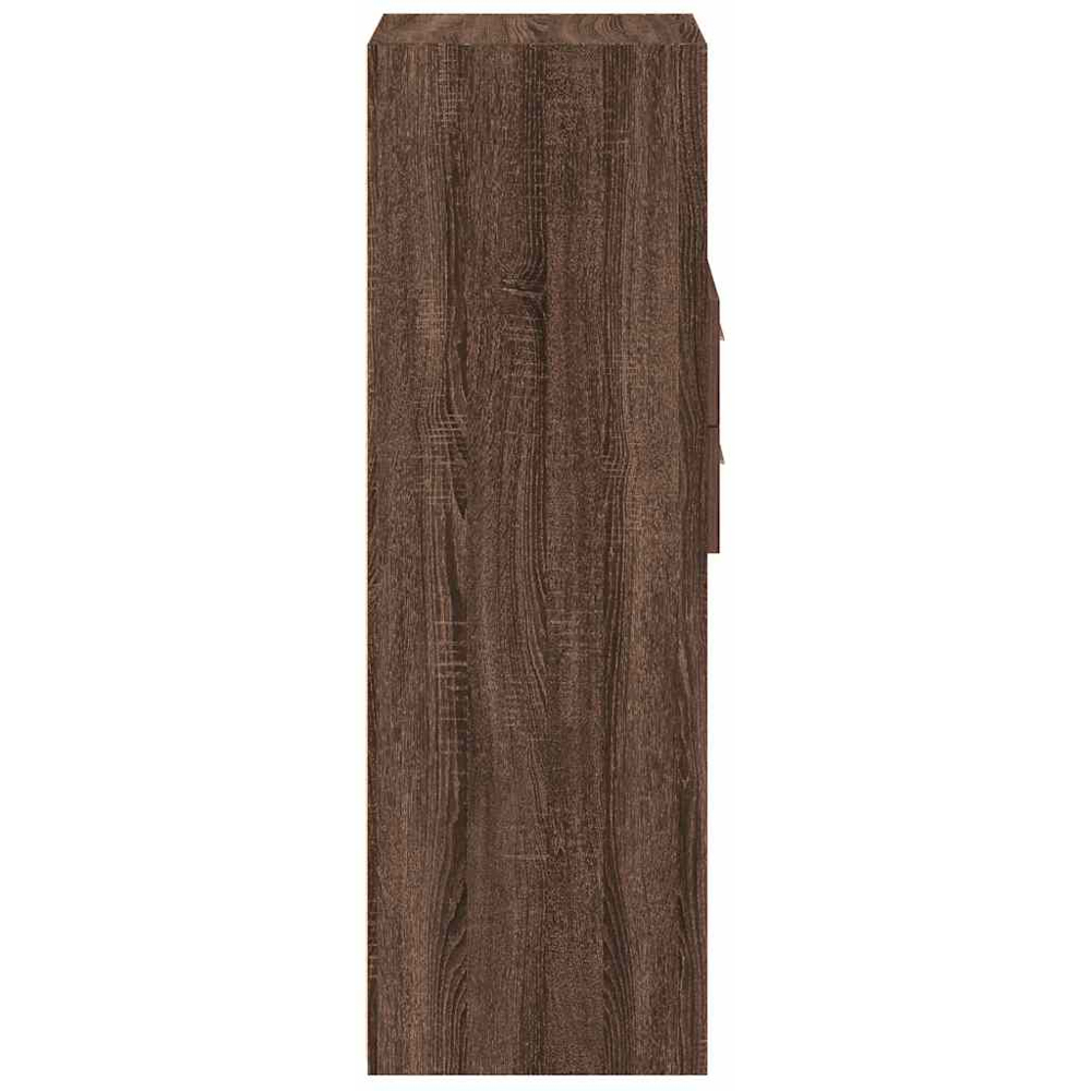 vidaXL 2 Drawer 3 Shelf Brown Oak Highboard Image 5