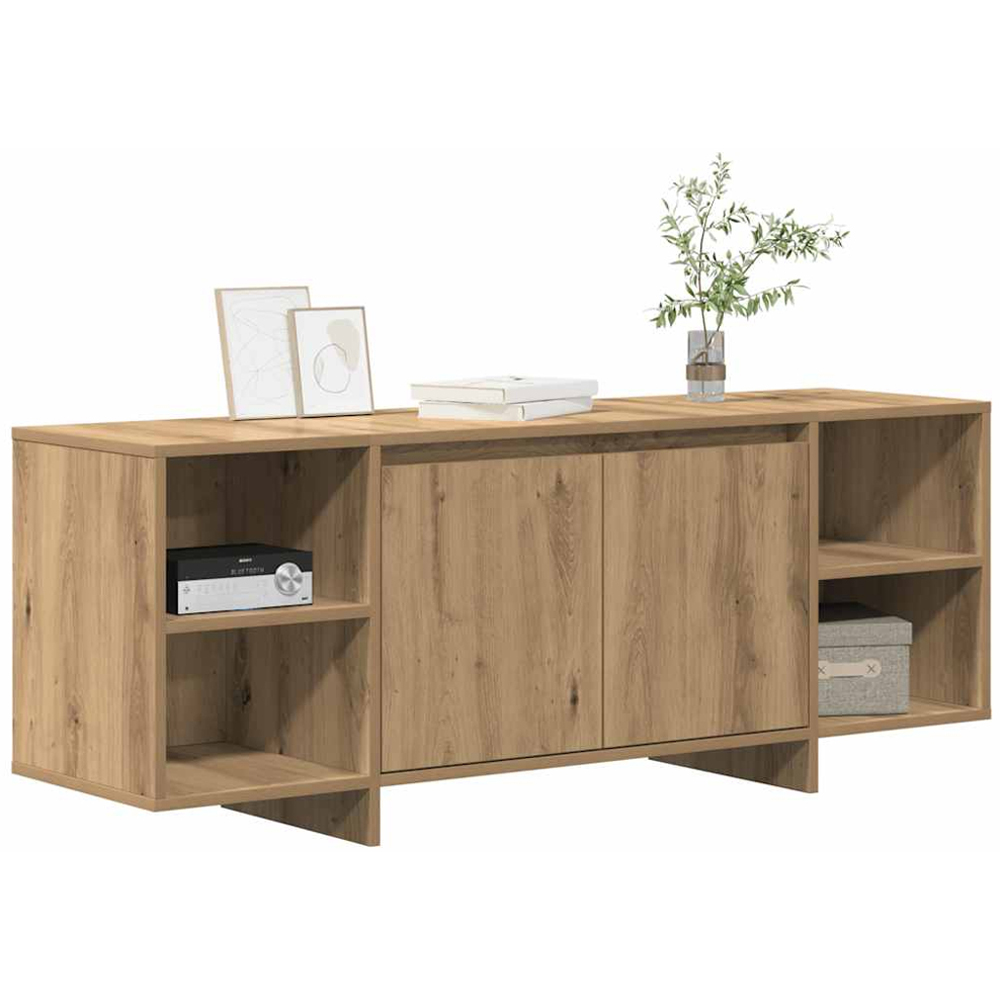 vidaXL 2 Door 4 Shelf Artisan Oak TV Cabinet Image 3