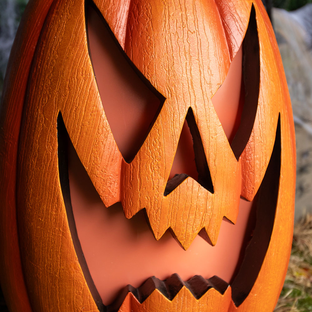 Pumpkin with Warm White LED Lights Halloween Decoration 2.2ft Image 3